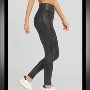 Beyond Yoga snake print matte “leather” leggings